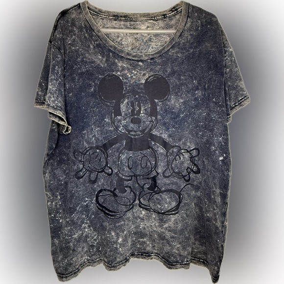 Disney Tops - Disney Parks Mickey Mouse Mineral Wash T-Shirt Plus Size 2XL